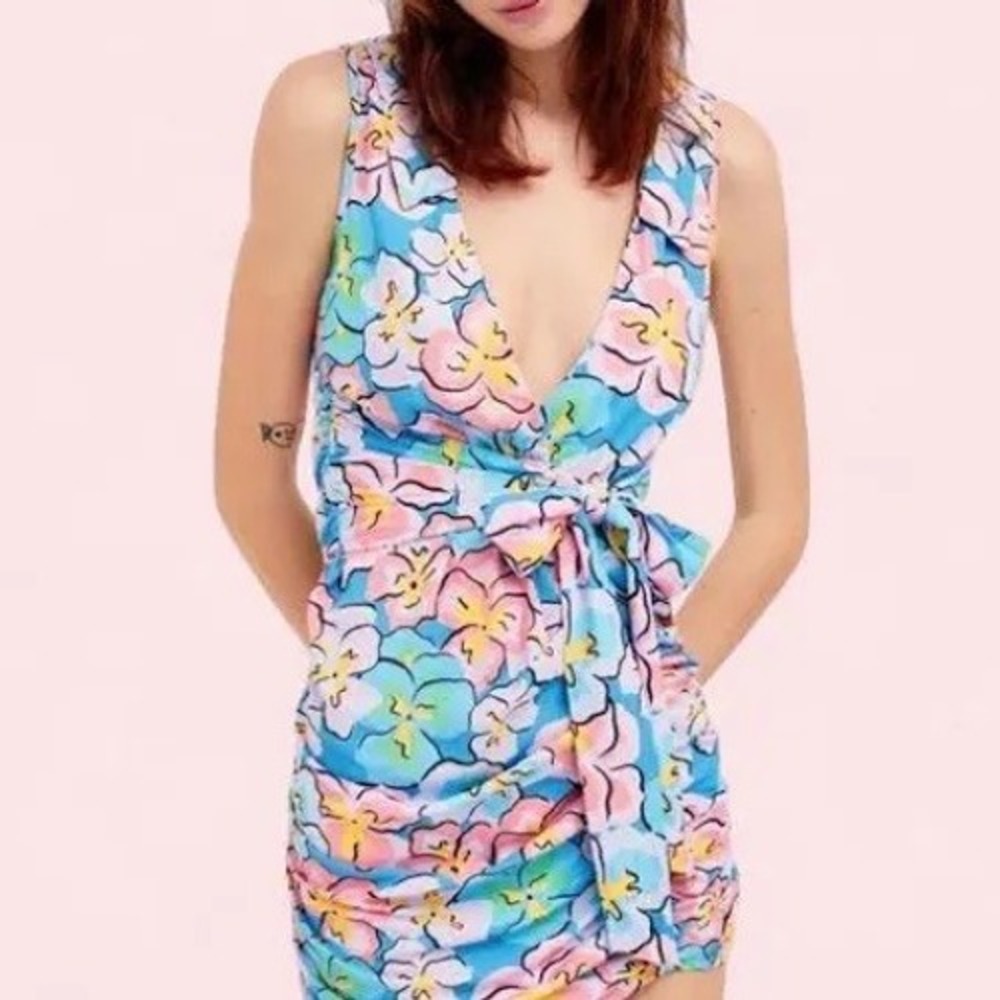 NWT For Love and Lemons Yasmin Floral Mini Dress (MSRP: $211) Medium - Picture 4 of 10